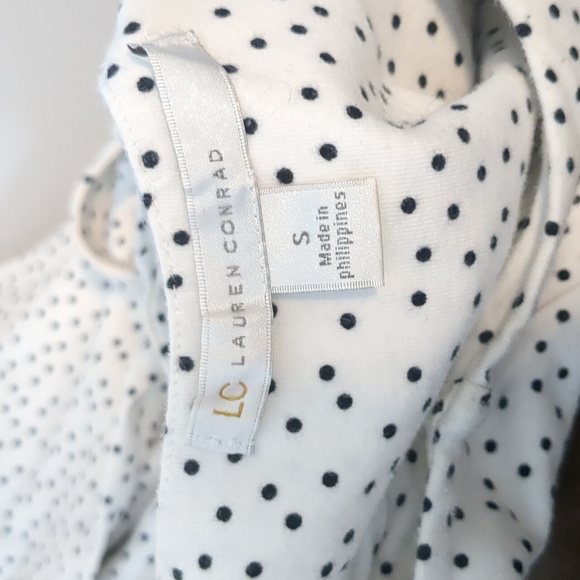 Lauren Conrad x Kohls Sleeveless Dress - size small, white polka dot - Picture 5 of 5